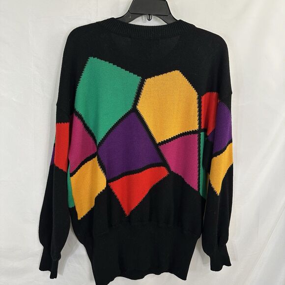 Vintage Escada Wool Sweater Womens 40 L  Sequin Art to Wear - Picture 8 of 12